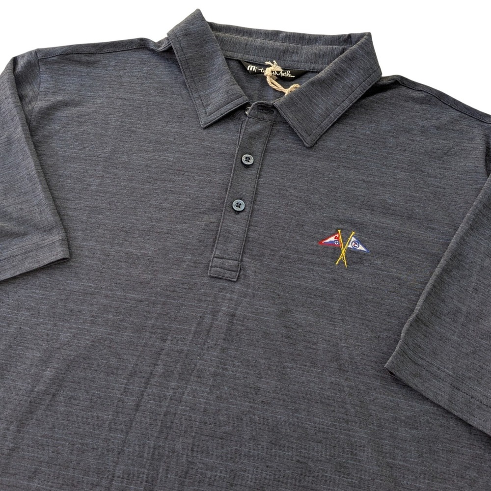 TravisMathew The Heater Polo XL‎ NWT Vintage Indigo Golf Shirt Recycled Blend